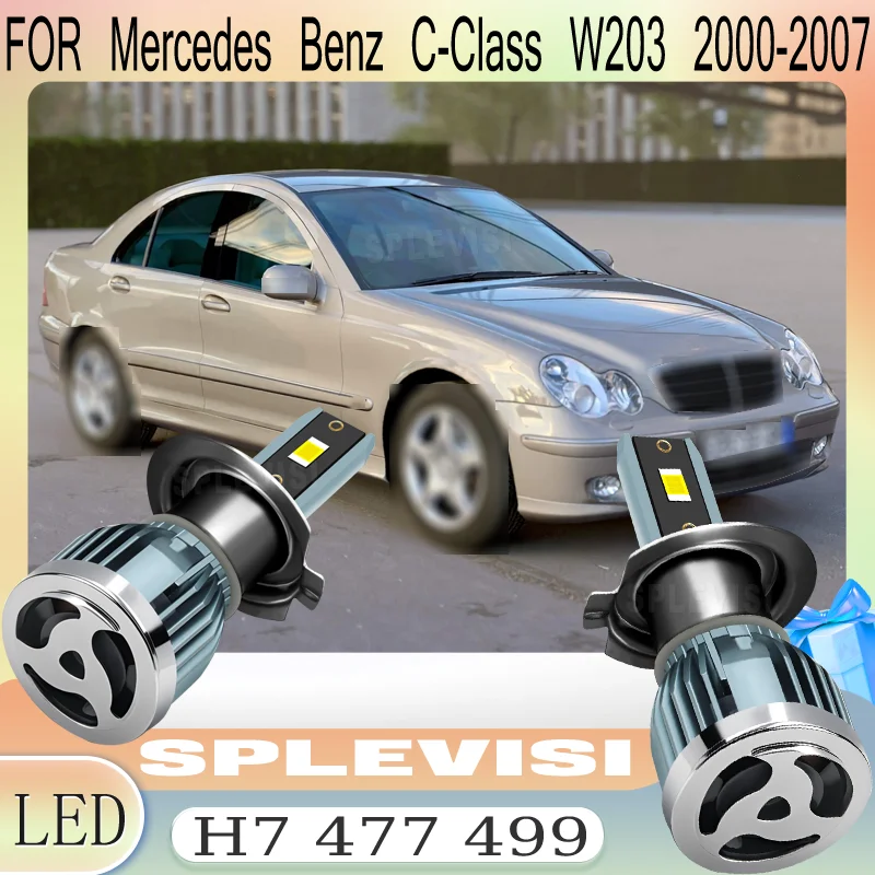 

High-Performance LED Headlight Headlamp High Low Beam For Mercedes Benz C-Class W203 2000 2001 2002 2003 2004 2005 2006 2007