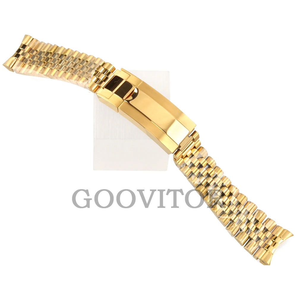 20 mm Jubilee-Armband, Rosé/Gold, PVD-Edelstahl-Uhrenarmband, passend für SUB GMT Datejust NH34 NH35 NH36 Uhrengehäuse, 40 mm hohe Qualität