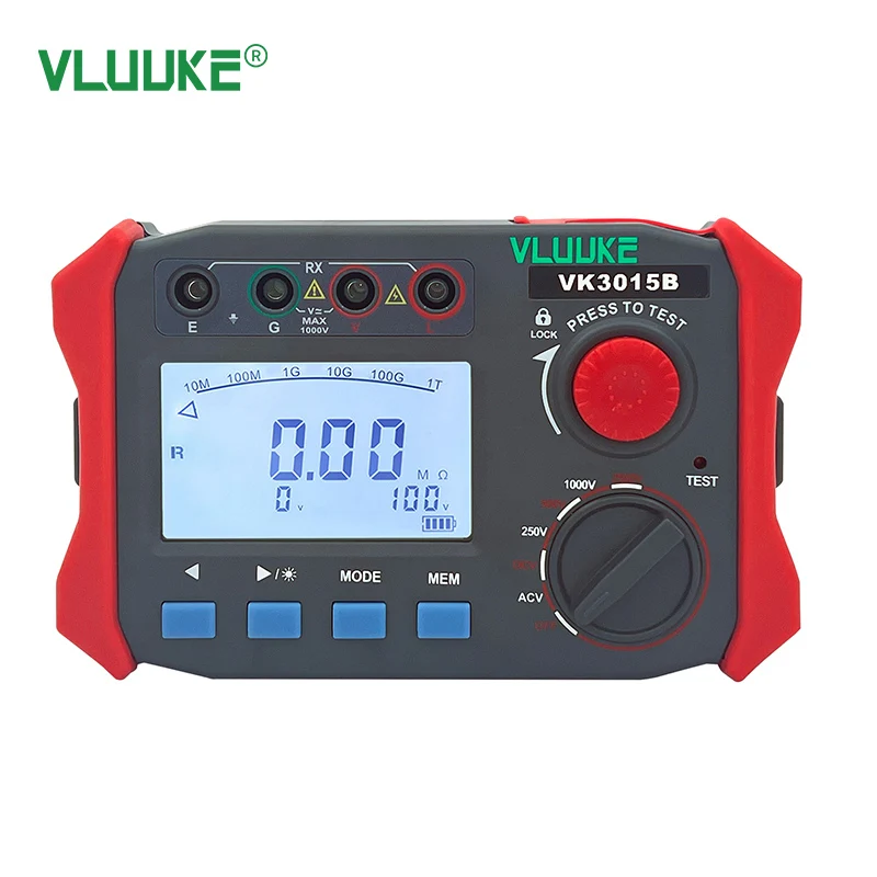 VLUUKE VK3015B Professional Digital Insulation Resistance Tester 2500V High Accuracy IP67 Protection 2-Year Warranty Electronic