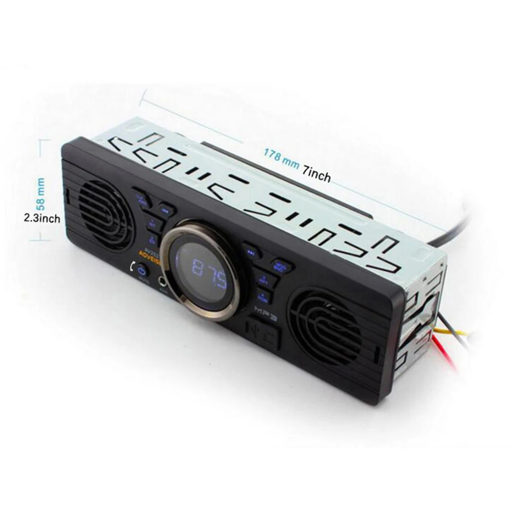 Instrument Style Car Audio 5W*2 High Power Stereo Radio Bluetooth Handsfree ID3 Breakpoint Play RCA Subwoofer Output Device