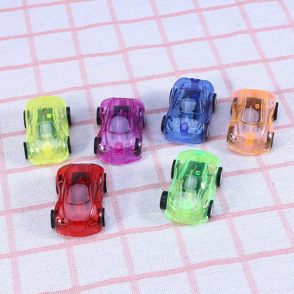 

24pcs Pull Back Car For Toddlers Kids Mini Vehicles Educational Language Learning Transparent Fun Racing Gift Color