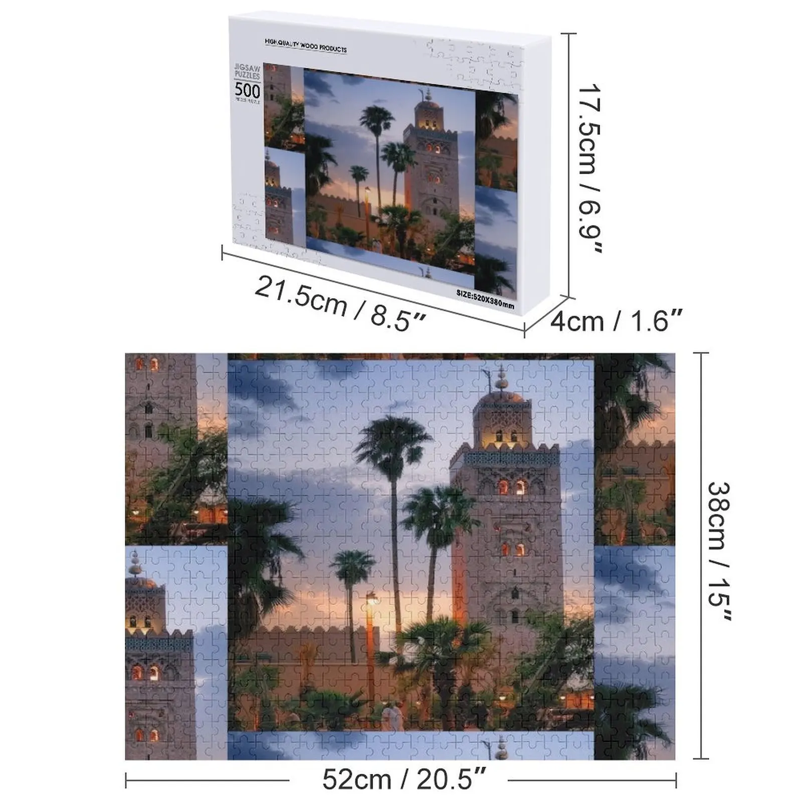 재미있는 마라케시 모로코 예술 직소 퍼즐 맞춤 선물 나무 성인 맞춤 어린이 선물 나무 동물 퍼즐