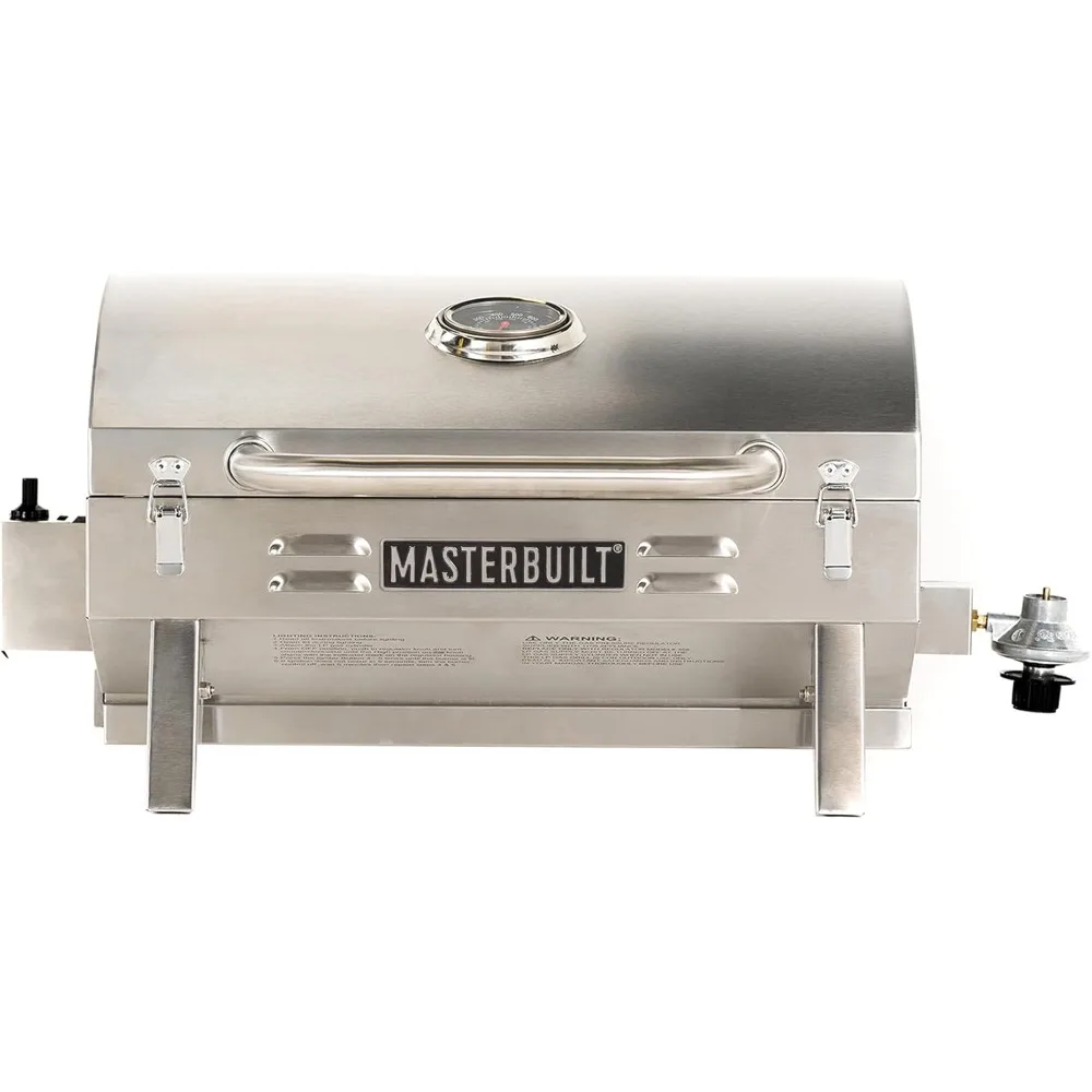 

Portable Propane Gas Grill with Folding Legs, Chrome-Coated Warming Rack and 288 Cooking Square Inches in Stainless Steel