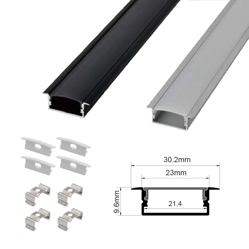 30.2x9.6mm Led Linear Strip Lights Ceiling Kitchen Aluminum Profile Hard Bar Strip Lighting