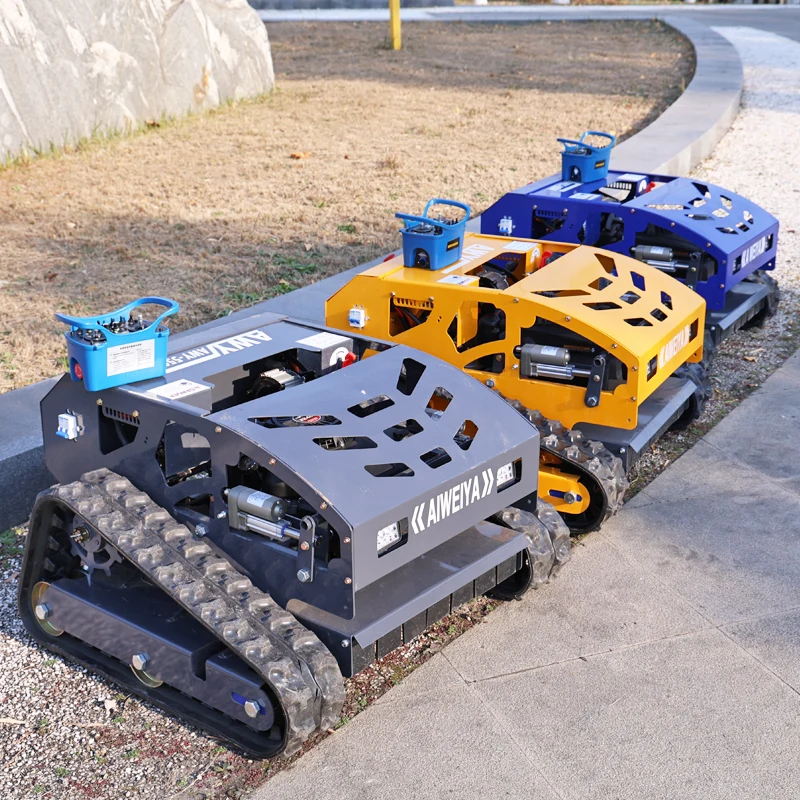 Customized Track type all terrain self-propelled farm lawn mower, flail lawn mower, industrial grade lawn mower