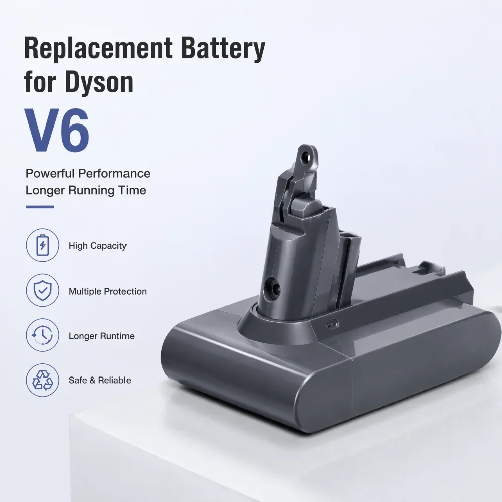 New High Capacity 21.6V 12800Ah Battery Replacement For Dyson DC62 DC59 DC58 SV03 SV04 SV09 V6 Series Animal Motorhead Vacuums