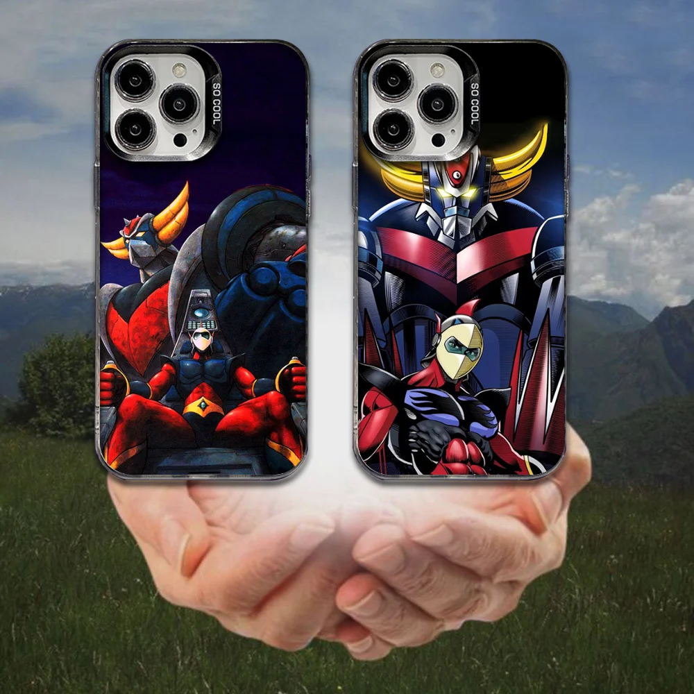 

UFO R-Robot G-Goldorak Phone Case For iPhone 16,15,14,13,12,11,8,7,Pro,Max,Plus,Mini,XS,SE Anti Fall Black Matte Hard