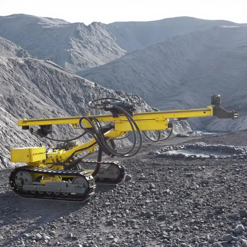 Blurbly Atla Copco 30m Deep Rock Surface Top Hammer Pneumatic Blast Hole Crawler Mine Gold DTH Mining Drilling Rig Price