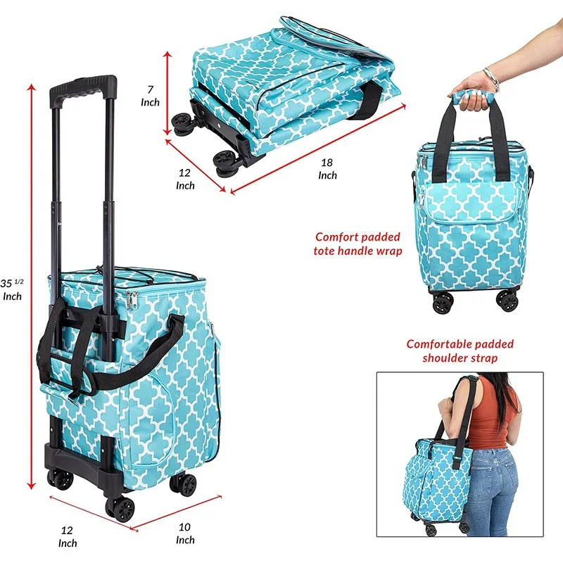 Cross-border new refrigerated bag large-capacity foldable shoulder portable thermal insulation bag multi-functional universal