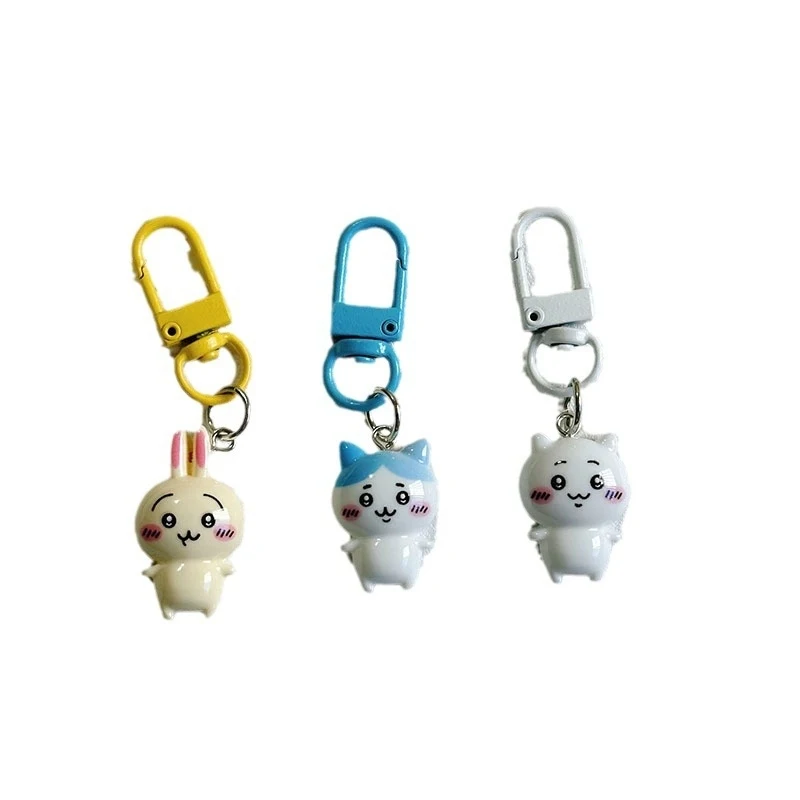 Chiikawa Cute Keychain Kawaii Anime Character Mini Pendant for Bag Key Decoration Usagi Hachiware Fans Gift