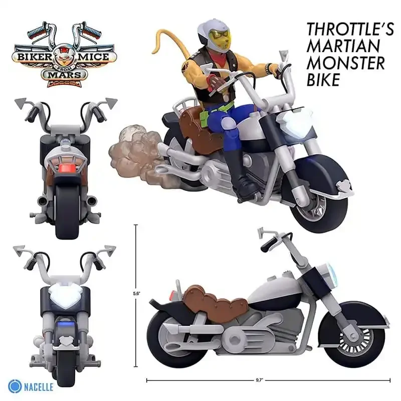 NACELLE Biker Mice From Mars Throttle Vinnie Modo MARTIAN MONSTER BlKE RADICAL ROCKET SLED MONDO CHOPPER Anime Action Figures