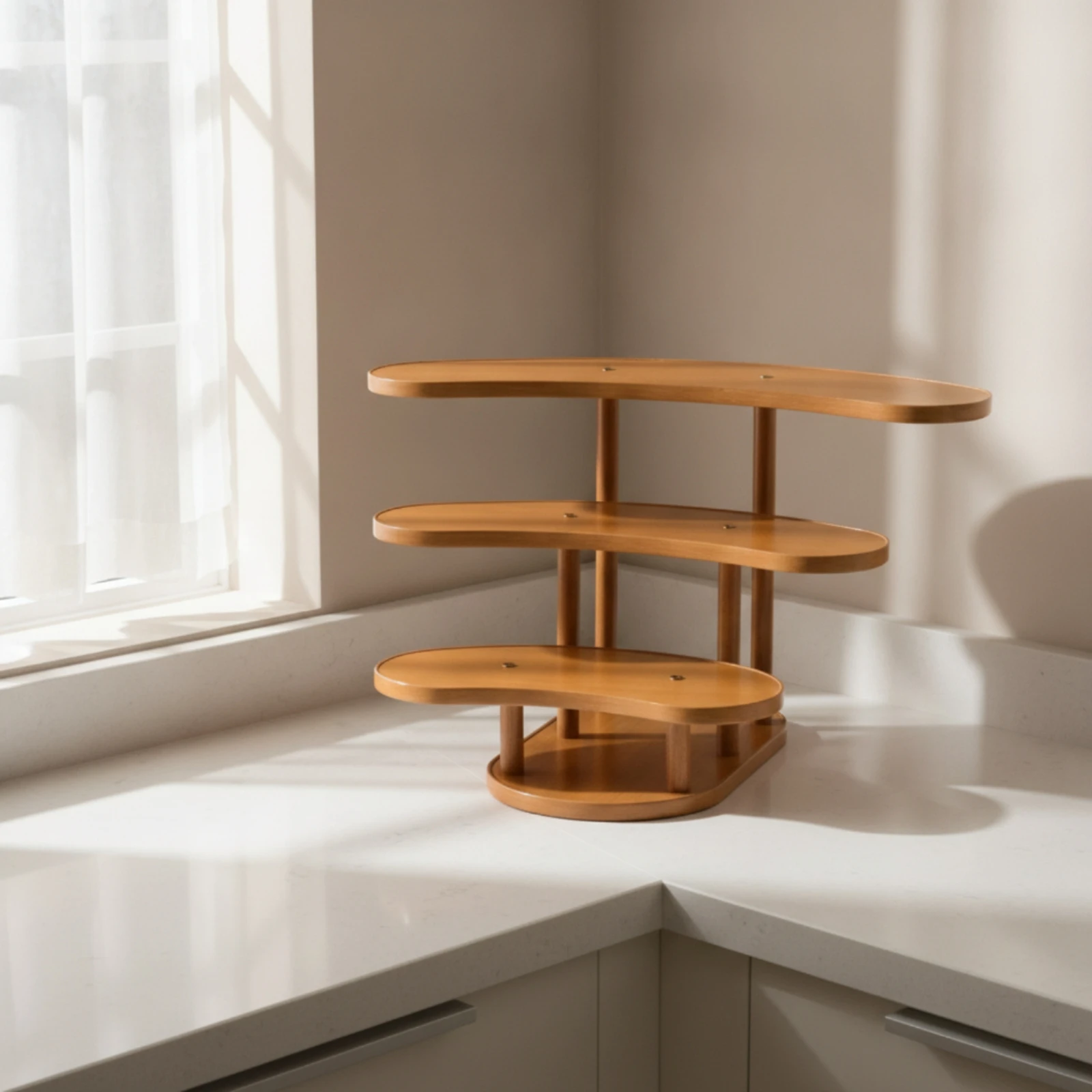 Three-Tier Display Stand Space-Saving Stepped Display Riser Three-Tier Organizer Long-Lasting Shelf Lightweight for Collectors