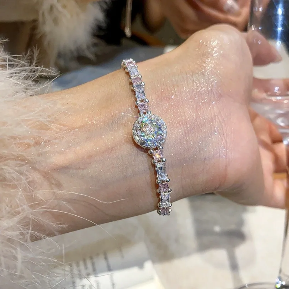 Showy Shining Zircon Bracelet Hypoallergenic Adjustable Women's Bracelets Exquisite Personality Fashion Jewelrys Birthday Gifts