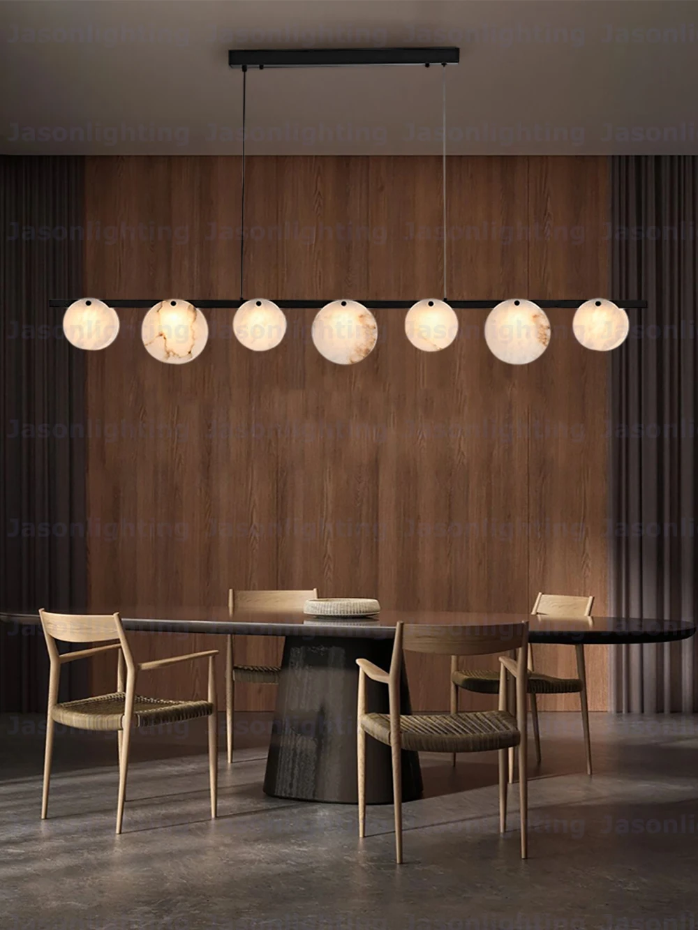 Marble LED Chandelier Alabaster Pendant