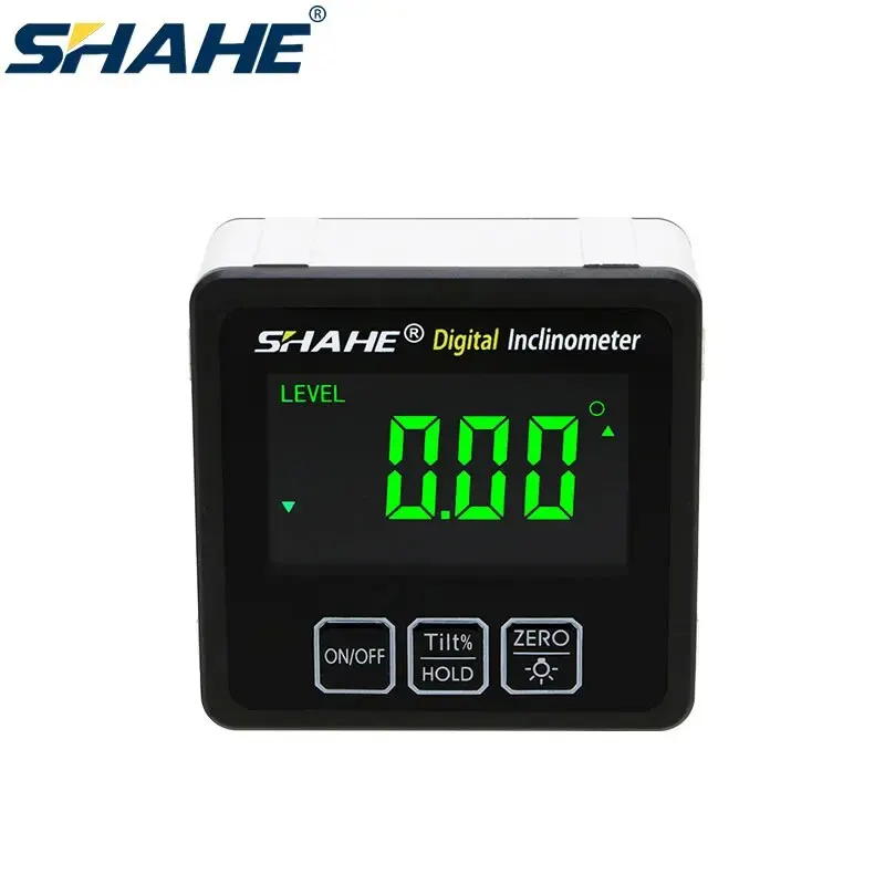 Shahe Aluminum Frame Digital Inclinometer Magnetic Level Box Electronic Protractor With Backlight Angle Meter Tools