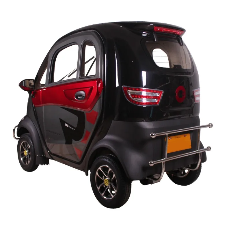 Fully enclosed multi-functional adult small four-wheel electric vehicle 3-seat elderly scooter 60V/1200W