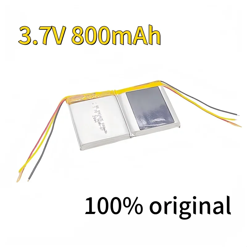 Batterie Lipo aste en lithium polymère, appareil photo pour téléphone portable, haut-parleur Bluetooth, MP3, MP4, MP5, GPS, 3.7V, 800mAh