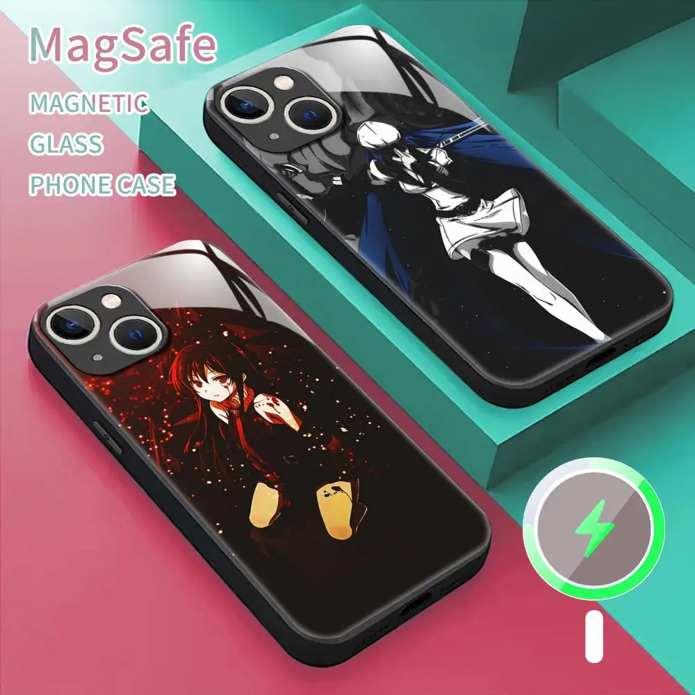 Anime Akame Ga Kill Phone Case For iPhone 16 15 14 13 12 11 X XR XS XSMAX 8 Plus Mini Pro Max Glass Magnetic Phone Case