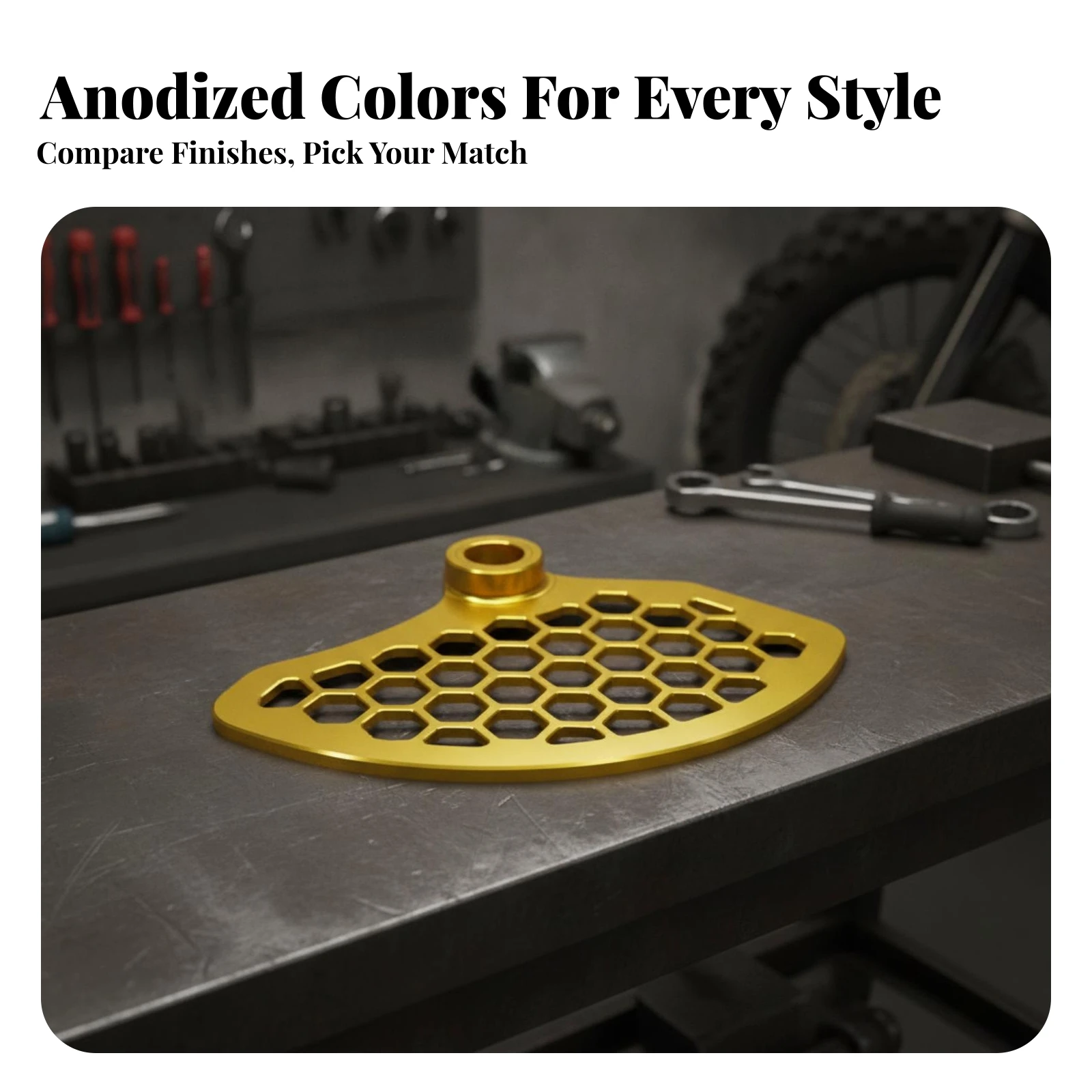 Brake Disc Guard Impact-Resistant Brake Rotor Guard Disc Rotor Protector CNC-Machined Aluminum for E-Motorbike Riders