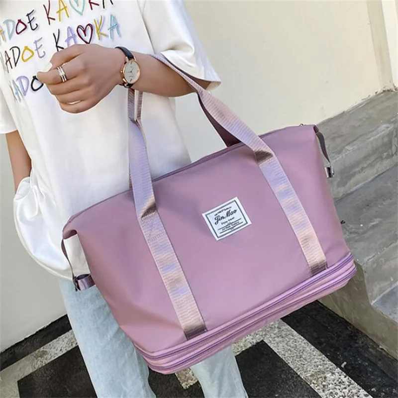 Travel Bag Women Shoulder Bag Quality Casual Handbag Double Zipper Expansion Bag Large Female Bag Fashion New Luggage Bags 2023