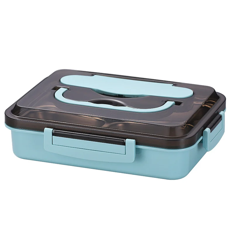 304 Stainless steel Insulation lunch box Office Worker Student Portable with Tableware microwave oven Heating food lunch box