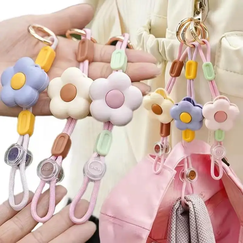 Dopamine Flower Multi-functional Hat Clip Portable Travel Sun Hat Storage Anti-lost Backpack & Bag Hook Accessory