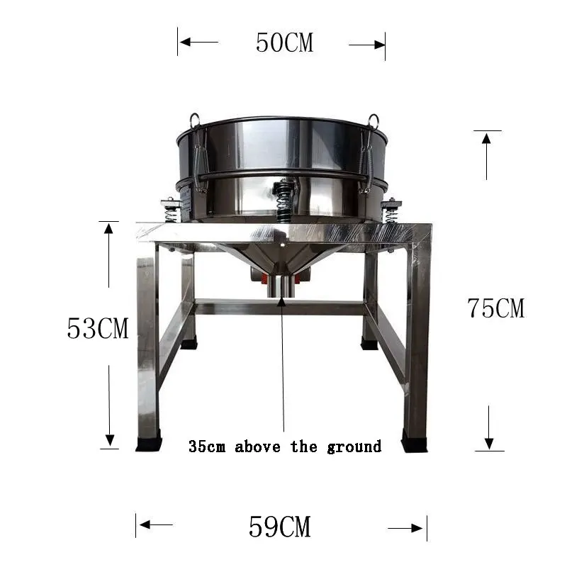 50 センチメートル振動ふるいショートバージョン食品電気スクリーン小麦粉ふるい機ろ過と分離スクリーン機