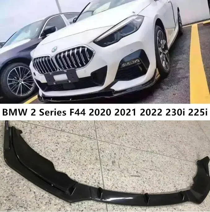 REAL CARBON FIBER Front Bumper Lip Splitters Cup Flaps Cover For BMW 2 Series F44 230i 225i 2020 2021 2022