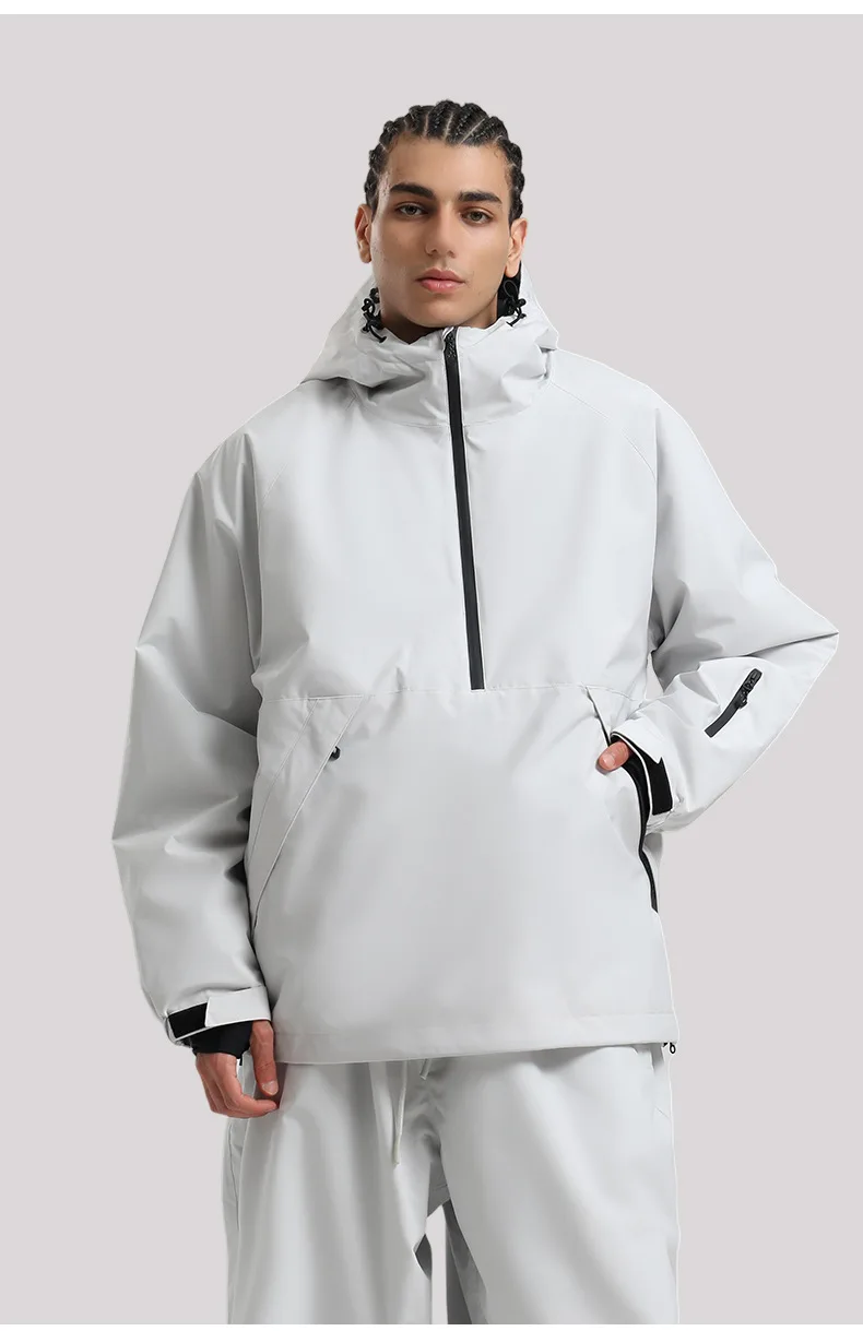 Gsou Snow 2025, neue Unisex-Snowboardjacke, Kapuzenpullover, wasserdicht, atmungsaktiv, lockere Passform, professioneller Skianzug für Männer und Frauen – Detail 19