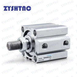 Compact Cylinder SDA-B SDA20 SDA25 SDA32 SDA40 SDA50 SDA63 Stroke 5/10/20/25/30 Double Acting Air Pneumatic Piston Cylinder