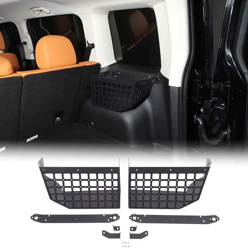 For Haval Raptors 2023-2025+ Aluminum Alloy Black Car trunk storage basket on both sides of interior modification accessories