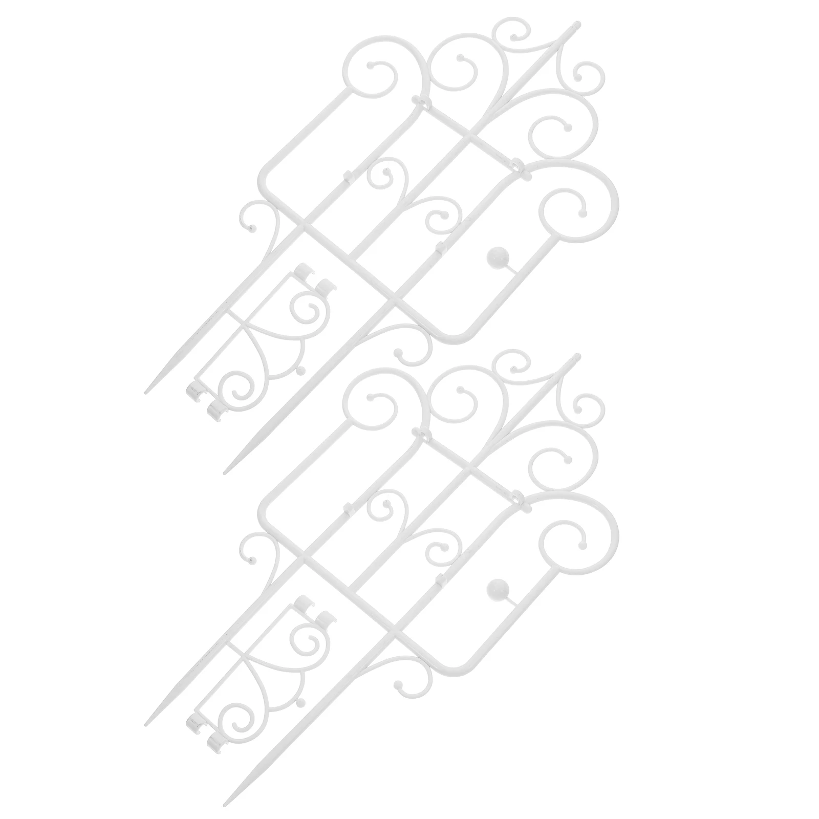 

2pcs Plastic Fence Garden Edging Fence Decorative Fencing for Garden Beds Balcony Dog Barrier Sturdy Material