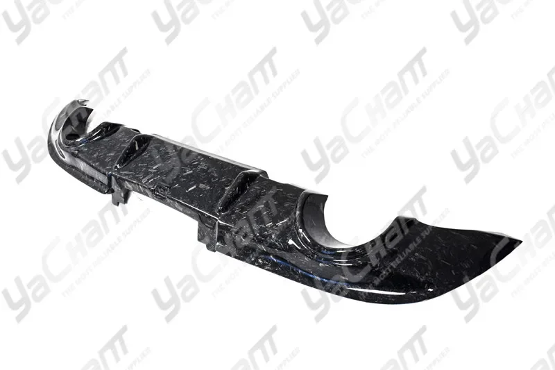 Car-Styling Carbon Fiber Forged Carbon Weave Rear Diffuser Lip Fit For 2008-2015 V36 G37 Q60 2D Coupe JDM DTM2 Style