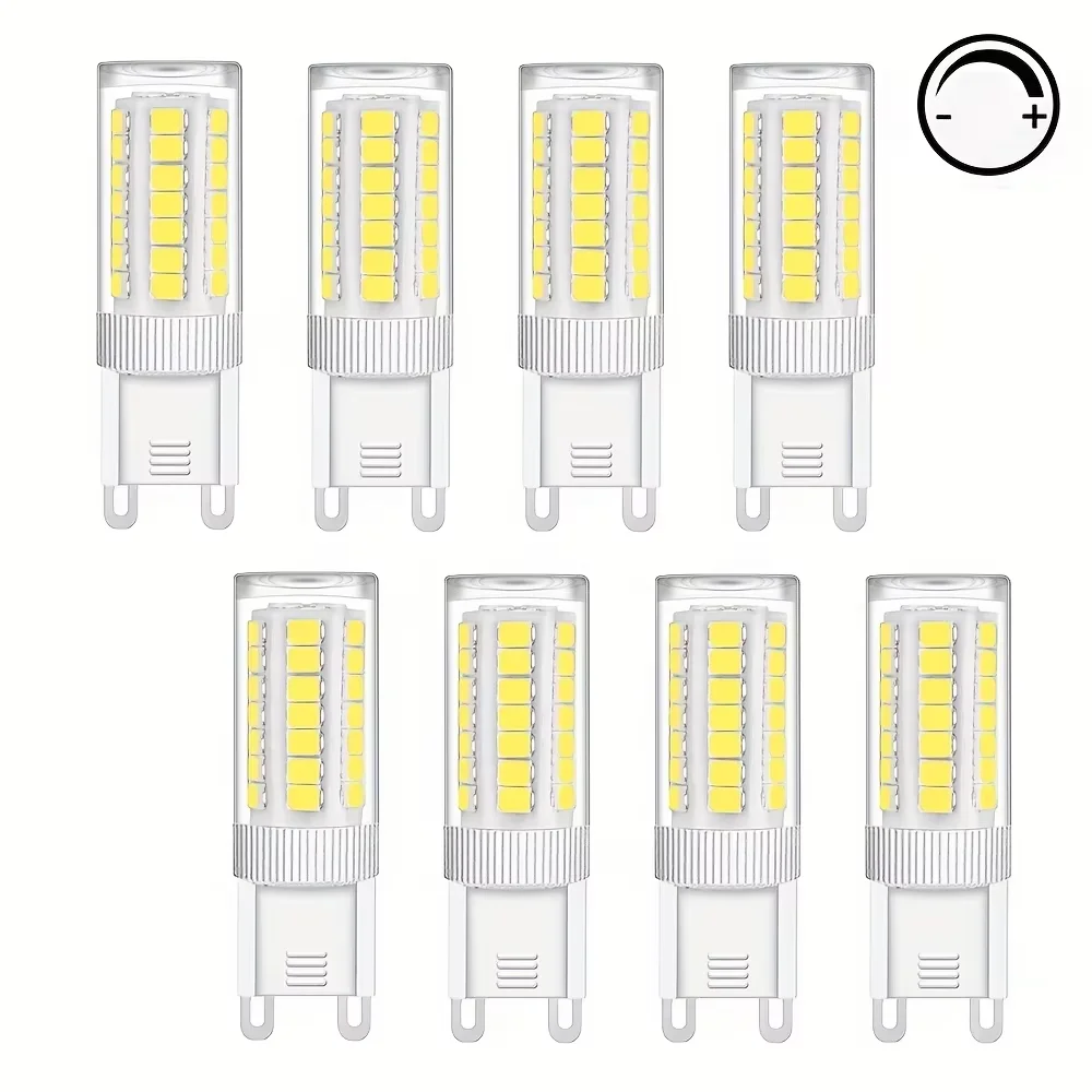 8Pcs G9 LED bulb dimmable 5W 7W 9W 12W 15W 18W 220V flicker-free 360° beam angle, household lighting bedroom living room 450LM