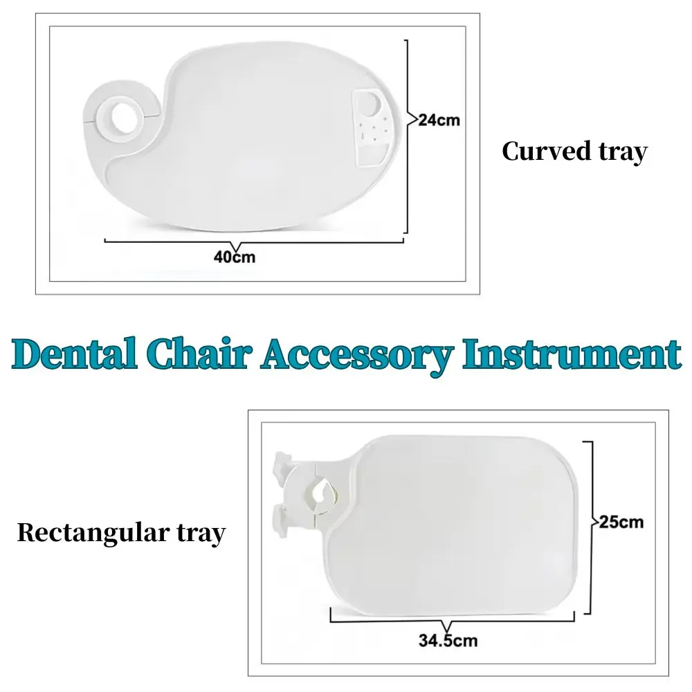 Dental Plastic Scaler Tray Post Mounted Shelf Tray Table Dentistry Chair Accessories Instrument Rotatable Placed Additional Tool