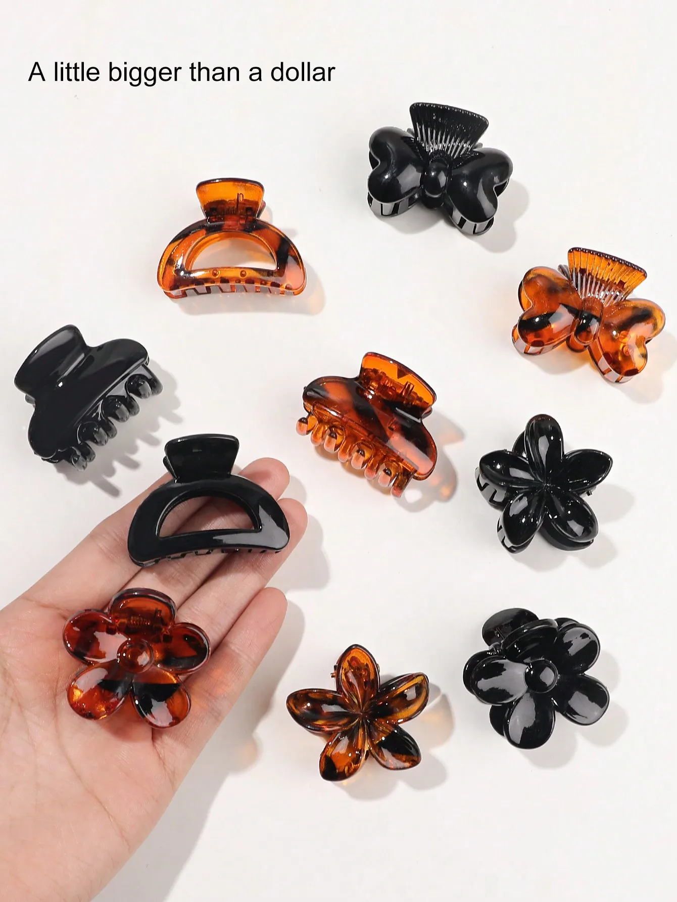 10 Buah Jepit Rambut Bunga Kecil untuk Wanita Anak Perempuan Rambut Tipis. Jepit Rambut Anti Selip Aksesori Rambut Mode Ekor Kuda