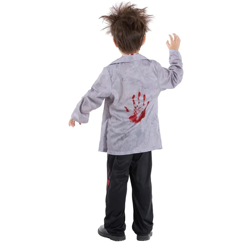 Zombie Schulmädchen Kostüm Jungen Vampir Kostüm Outfits beängstigend Halloween Kostüm für Kinder Zombie School Boy Outfits