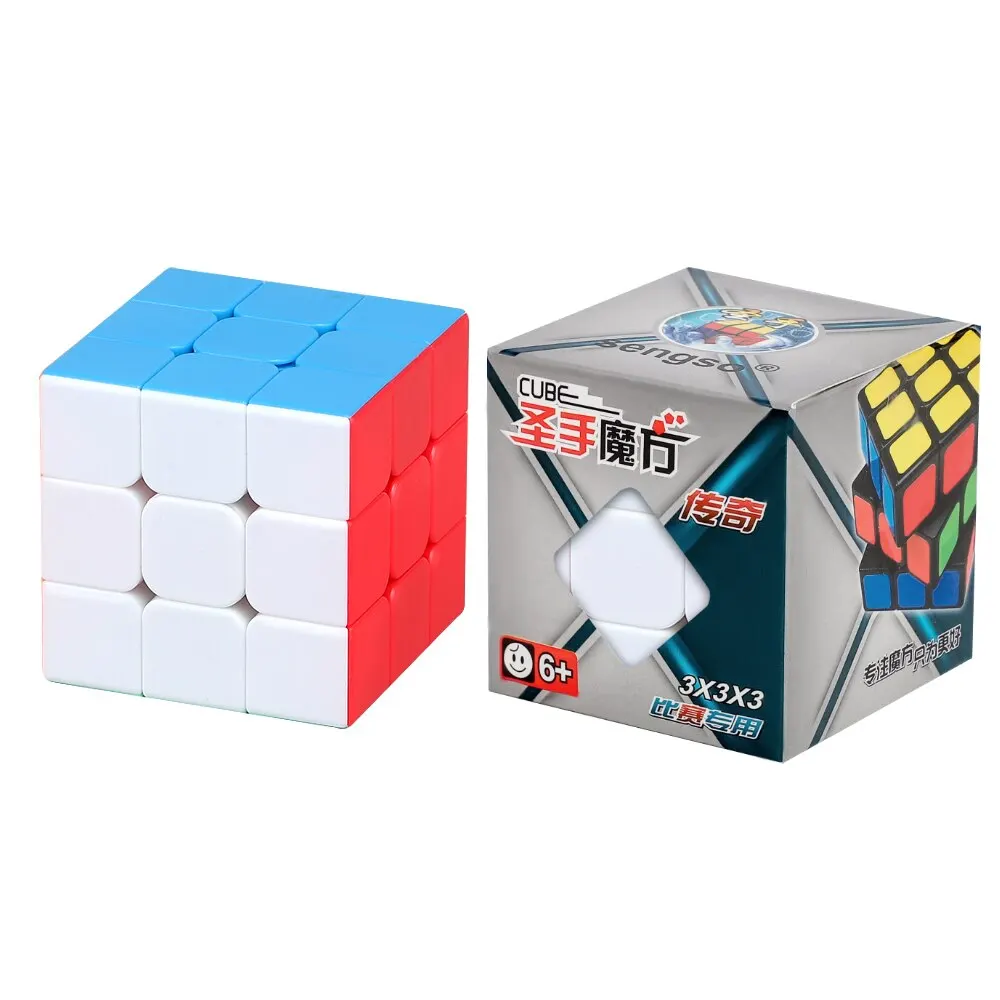 SENGSO Speed Cube 3x3 Legend Series Stickerless Magic Cube Profession Puzzle High Quality Kid's Fidget Toys