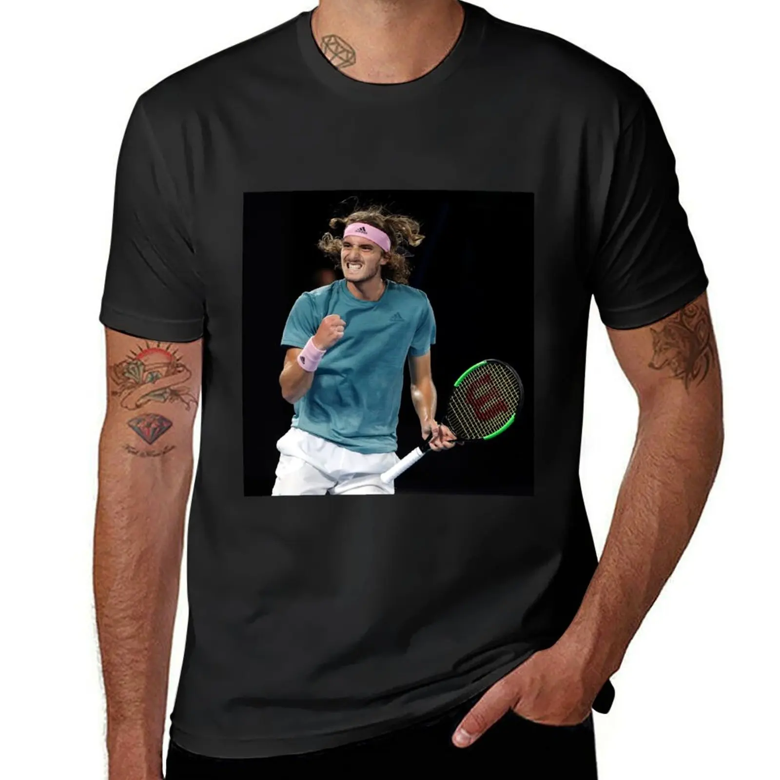 Stefanos Tsitsipas #2 T-Shirt summer tops plus sizes cute clothes oversizeds Men's t-shirt