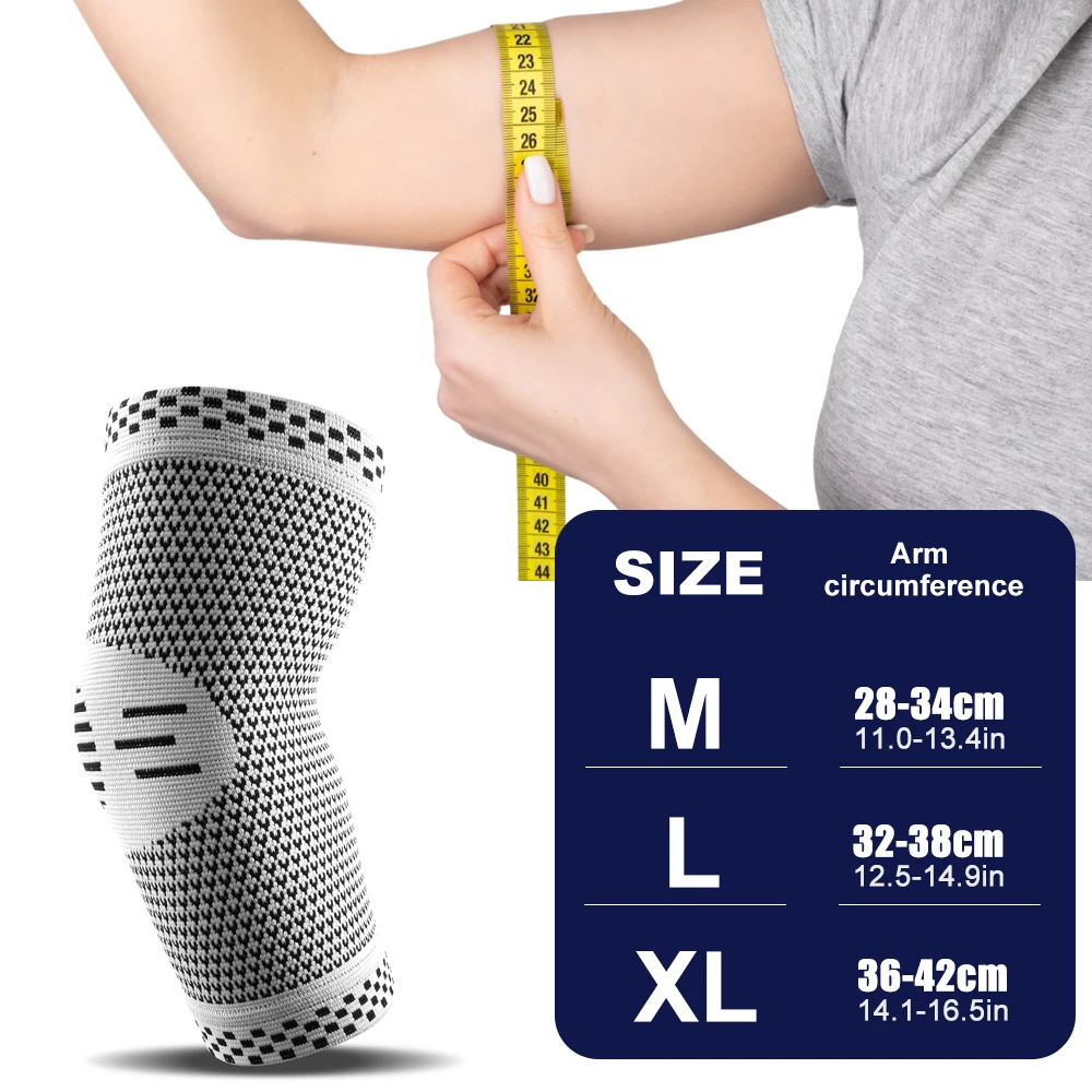 1 PCS Elbow Support Sleeve for Gym, Tennis & Golf - Compression Brace for Tendonitis Pain Relief & Injury Recovery - Unisex