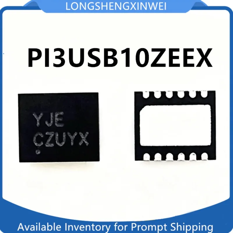 1PCS New PI3USB10ZEEX Silk Screen YJE Original TDFN-12 Interface Simulation Chip in Stock