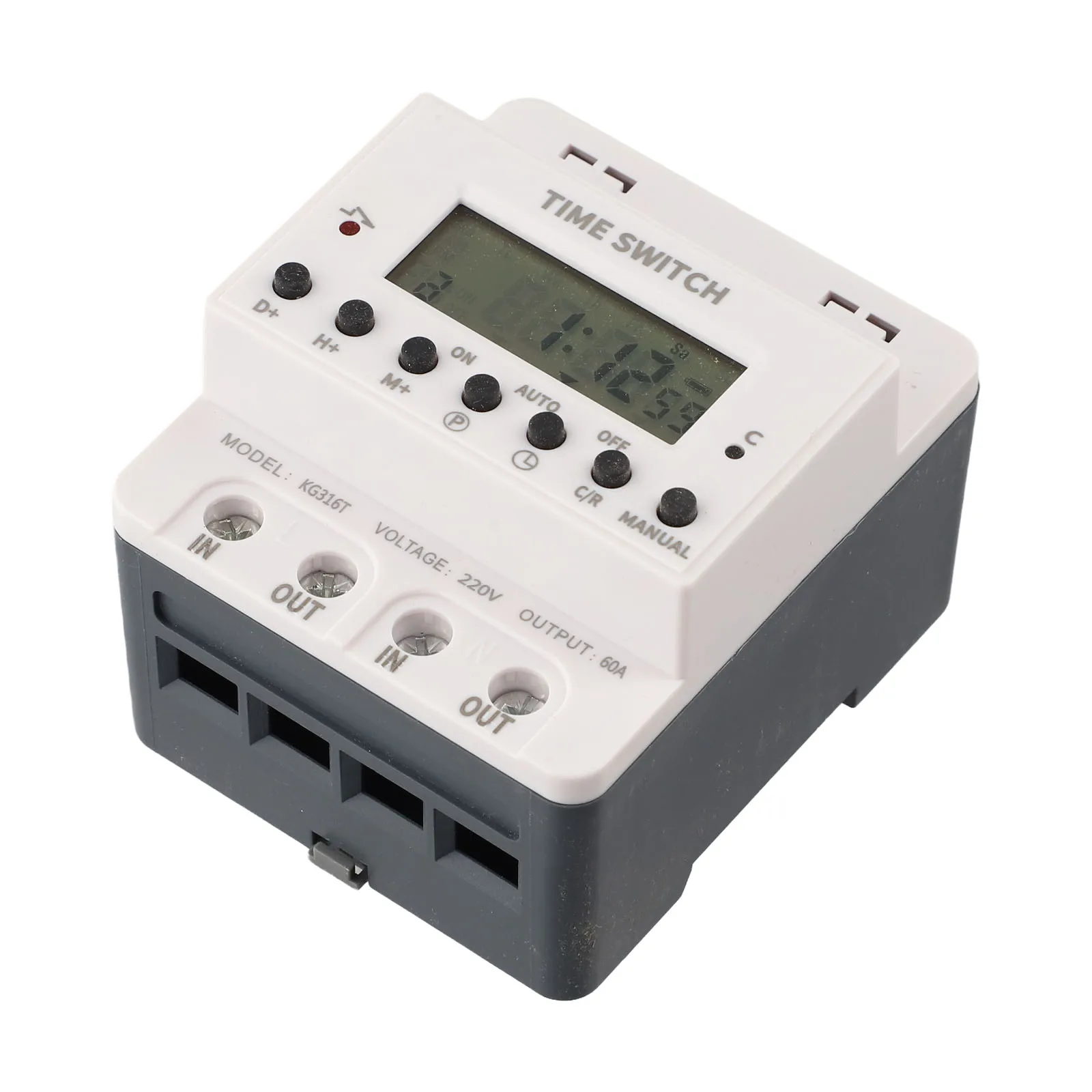 

Switch Relay The Time Controller Electronic Programmable Timer Gray High Power Timer Switch LCD Display Line Interface
