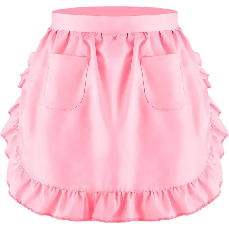 Nouveau tablier de femme de chambre de Style européen Anti-salissure cuisine tablier de cuisine court Lolita femme de chambre Sexy dentelle double poches tablier de nettoyage à la maison