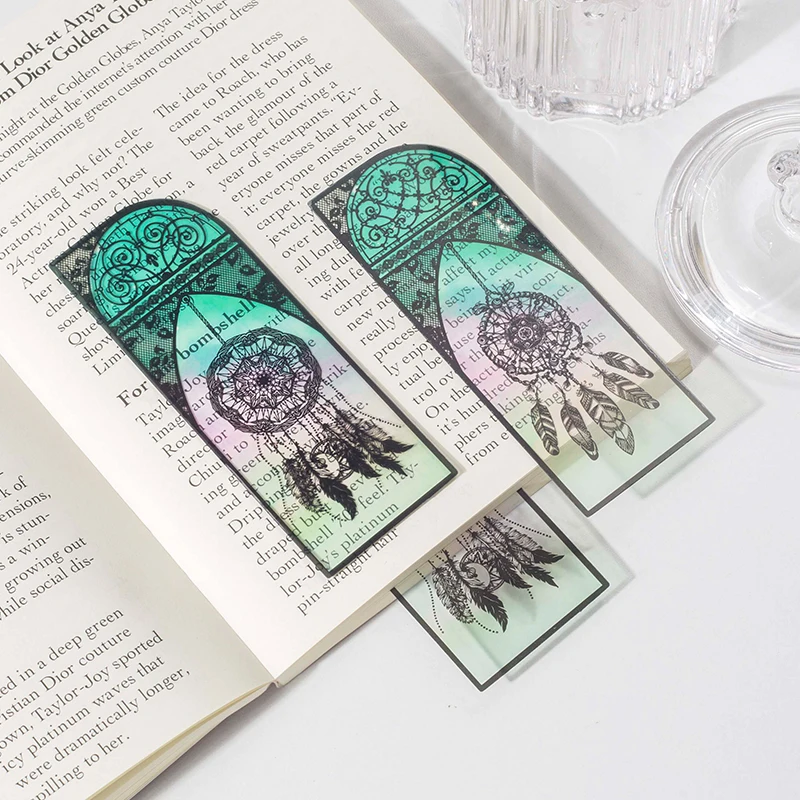 6 pcs/set Butterfly Feather Flower Dreamcatcher Bookmark Reading Mark Retro Book Page Marker Message card Stationery Supplies