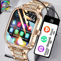 Nuevo reloj inteligente de lujo para mujer, pantalla HD de 1,75 "", ritmo cardíaco, deporte, Fitness, IP68, resistente al agua, Bluetooth, llamada, reloj inteligente para regalo de mujer