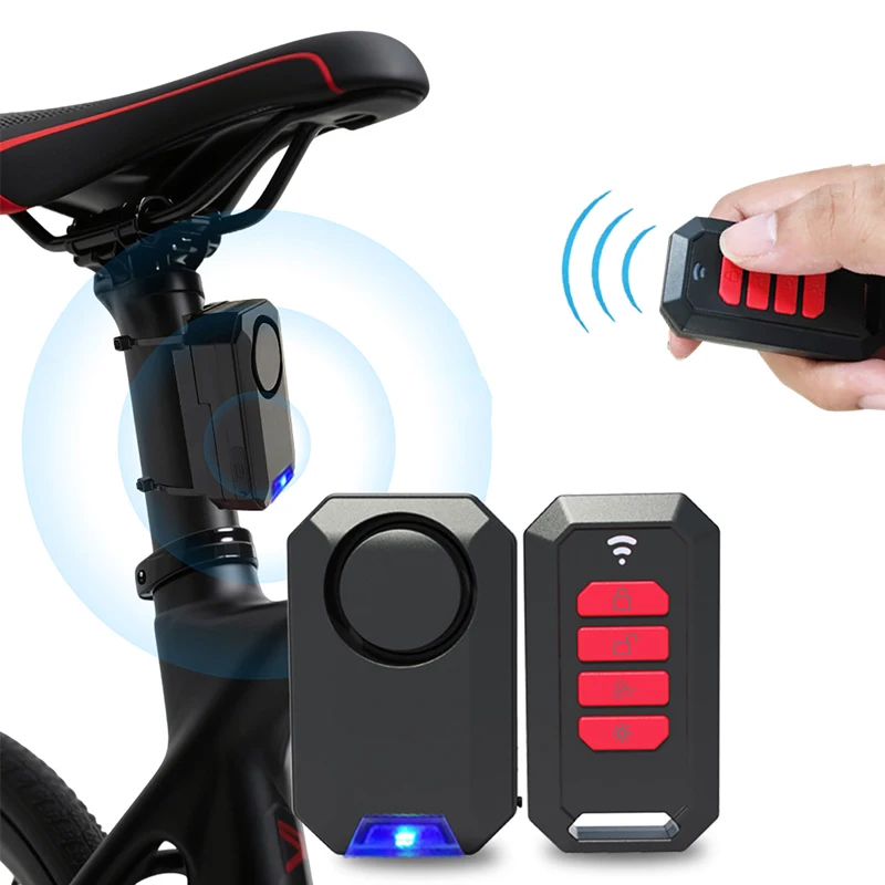 

Smart Bike Alarm with Remote Control 135dB Adjustable Siren IPX5 Waterproof for Motobike Bicycle Scooters Anti-Theft Alarm