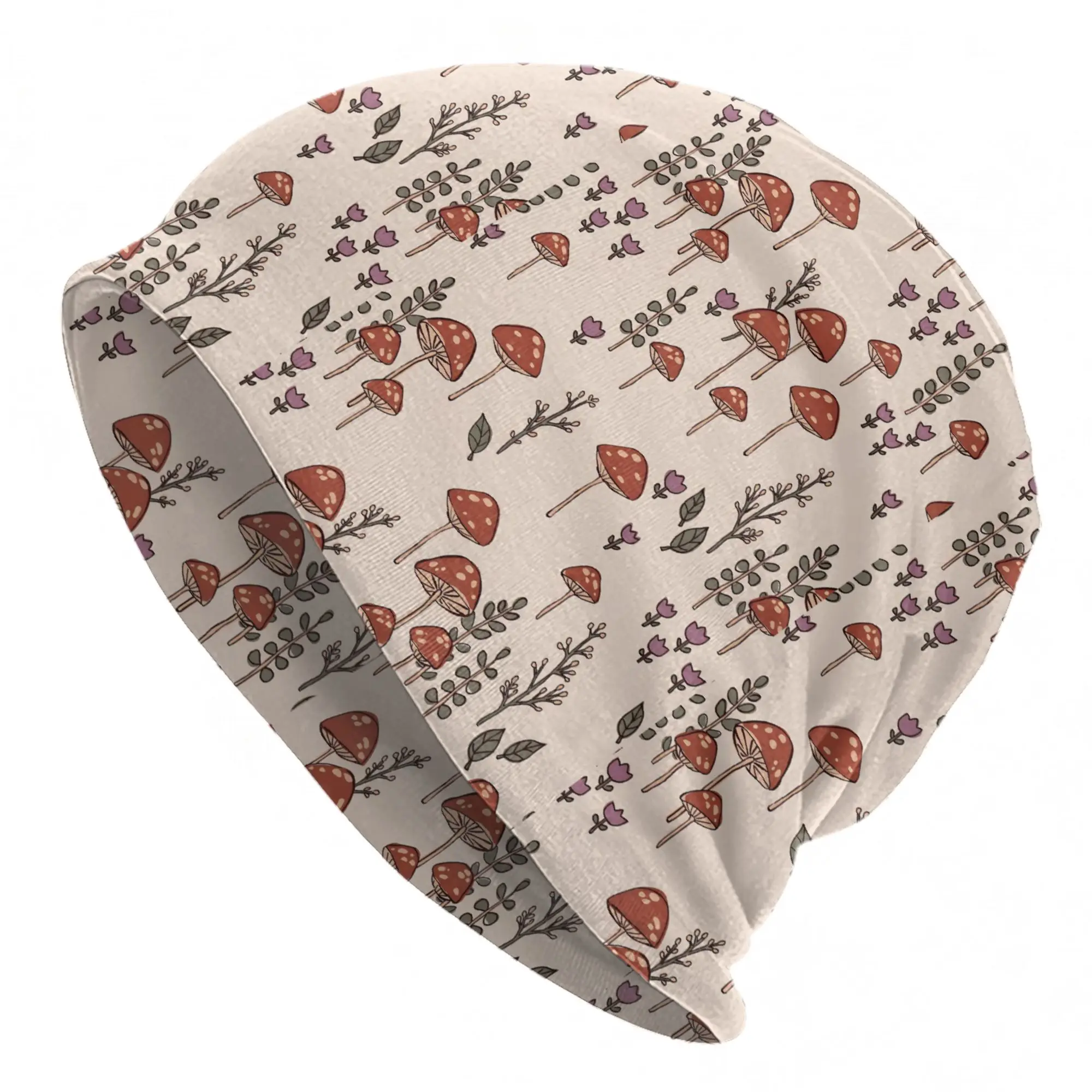 

Kawaii Cartoon Mushroom Anime Skullies Beanies Hat Autumn Winter Unisex Outdoor Cap Warm Dual-use Bonnet Hat