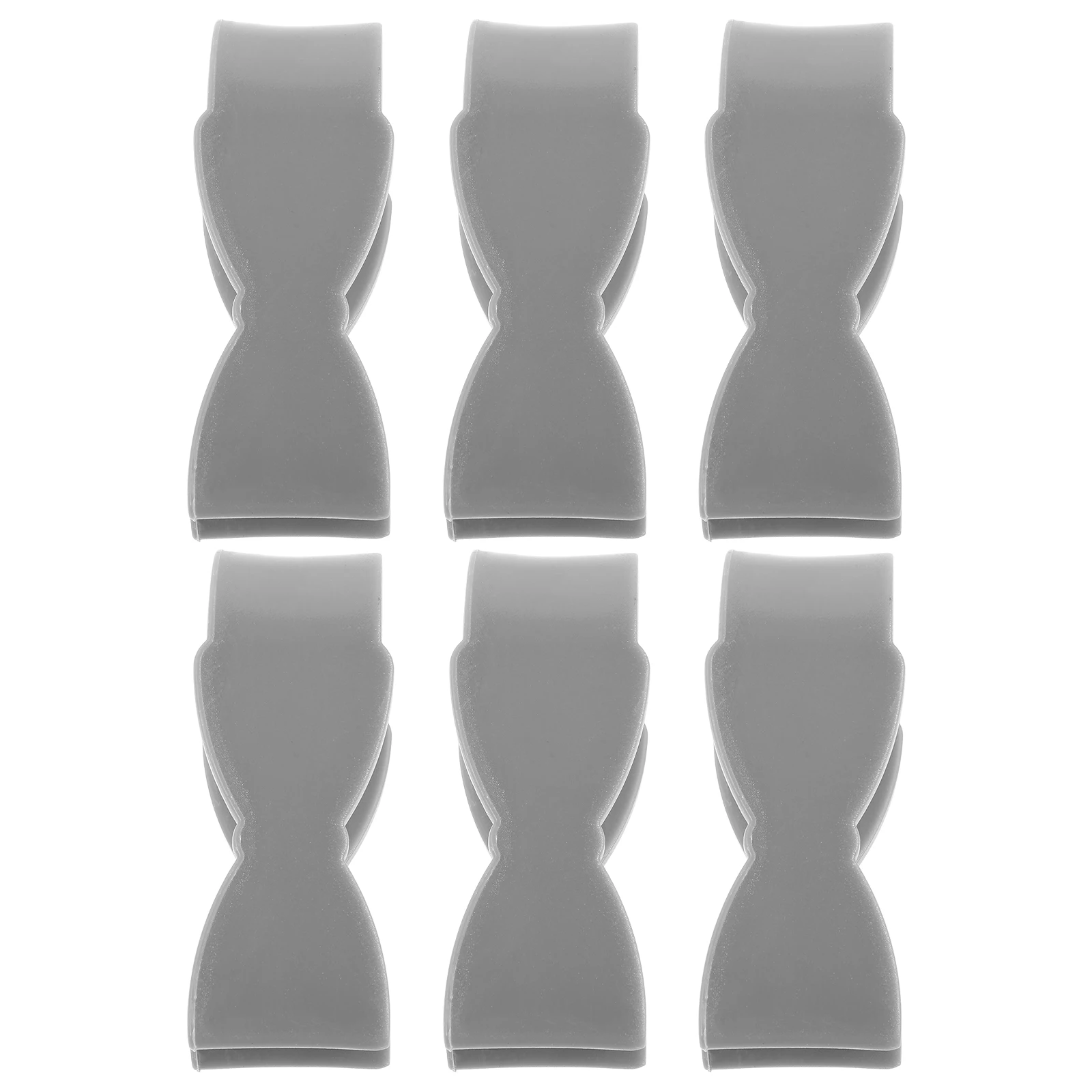 

6pcs Kitchen Towel Clips Safe Material Rotatable Design For Bathrooms Laundry Rooms Grey Storage Solution Clothes Pegs
