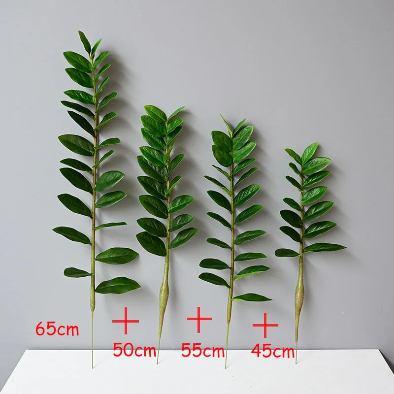 40-70cm Fake Ficus Tree Artificial Money Leaf Plants Plastic Banyan Leaves Real Touch Zamioculcas Plants For Home Shop Decor