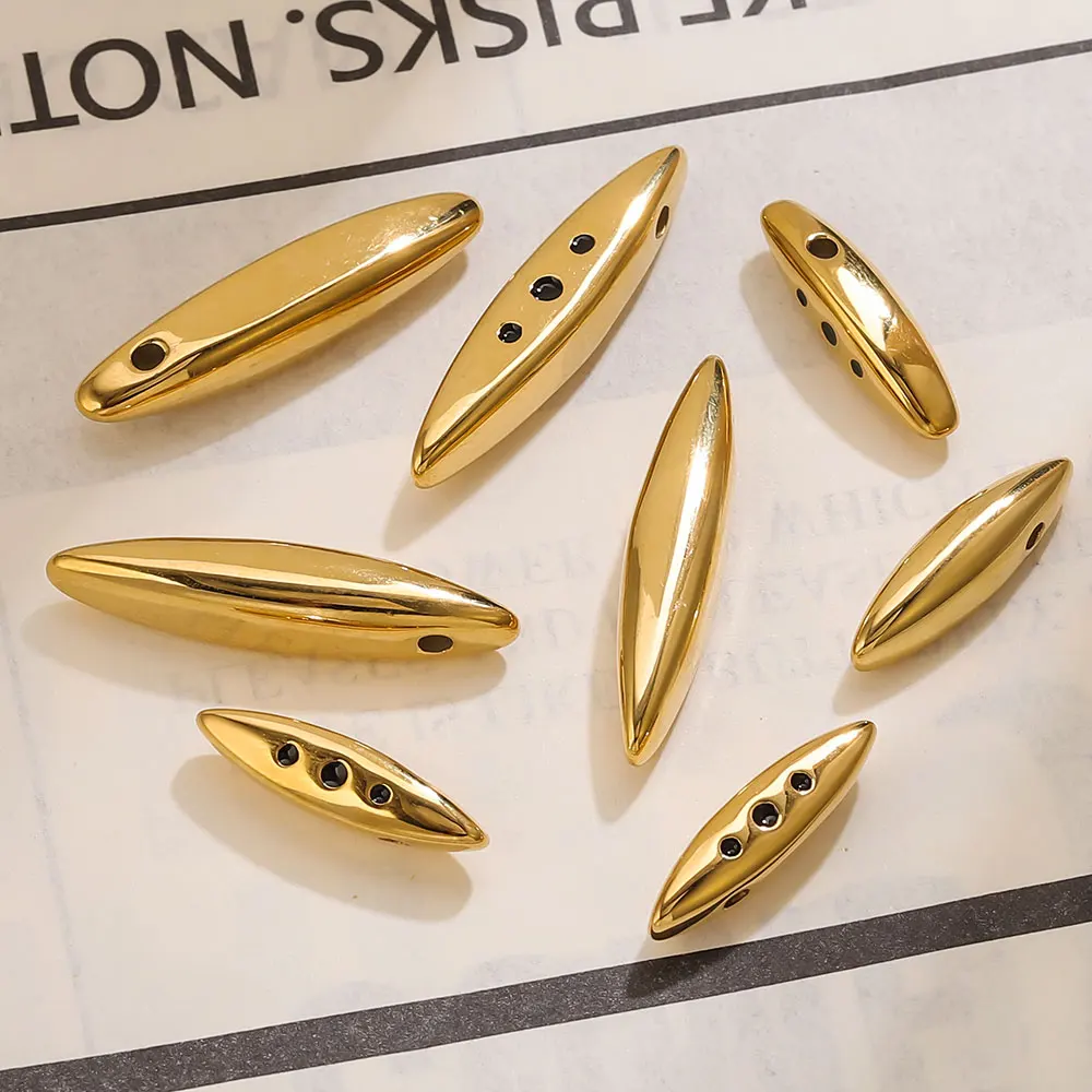 2PCS Stainless Steel Charms Rhinestone Gold-Plated Pendant Accessories for Necklace Bracelet Jewelry Making Material Supplies view 3